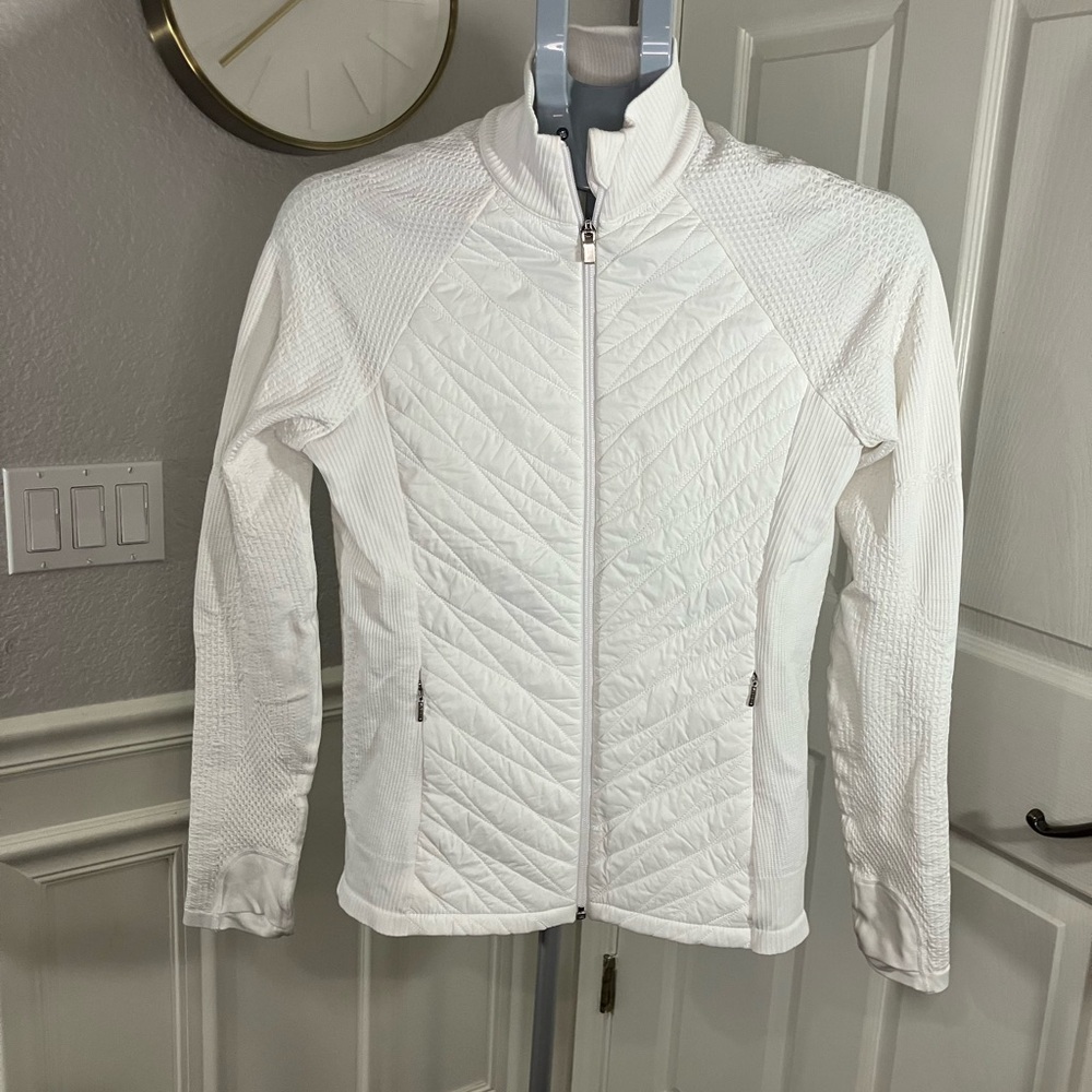 Athleta Women's White Quilted Ski Jacket
